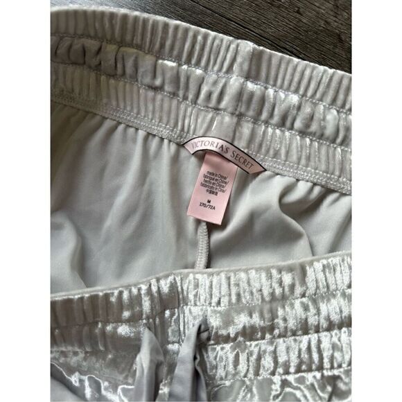 VICTORIAS SECRET women’s silver/pearlescent crushed velvet velour lounge jogger - Picture 7 of 10